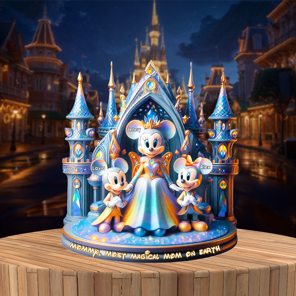 Mommy, Most Magical Mom On Earth - Personalized Acrylic Plaque Gift for Moms and Grandmas Shaped Plaques PopCulturePrints