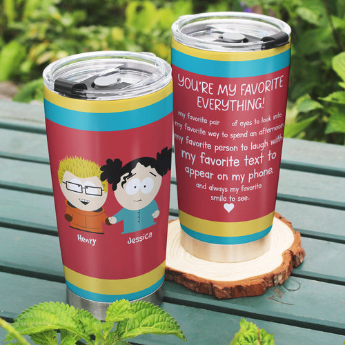 Custom Couple Tumbler | Personalized Cartoon 20oz Drinkware | Valentine's Day Gifts Tumbler Cup PopCulturePrints