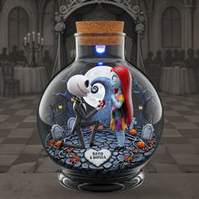 Load image into Gallery viewer, &quot;Love Never Dies&quot; - Personalized Horror Couple Plaque - Unique Gift for Couples, Friends, and Loved Ones Shaped Plaques PopCulturePrints
