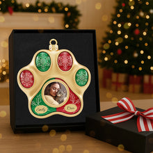 Load image into Gallery viewer, &quot;Keep Your Feline Friends Close&quot; - Personalized Cat Paw Shape Acrylic Christmas Ornament - Unique Gift for Cat Lovers Ornament PopCulturePrints
