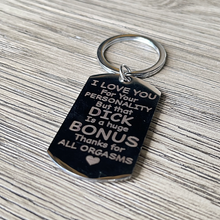 Load image into Gallery viewer, Personalized Keychain for Couples - I Love You for Your Personality Keychains PopCulturePrints
