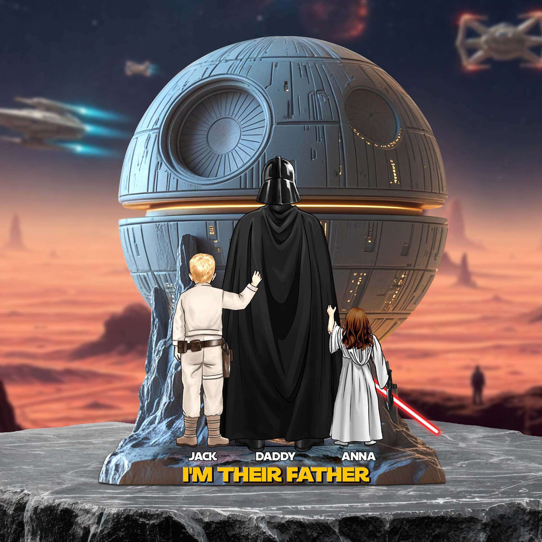 I'm Their Father - Personalized Galaxy Dad Acrylic Plaque Shaped Plaques PopCulturePrints