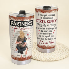 Load image into Gallery viewer, Personalized Partners in Crime Tumbler for Couples Tumbler Cup PopCulturePrints
