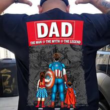 Load image into Gallery viewer, The Man, The Myth, The Legend - Hero Dad Shirt - Personalized Gift for Dad, Grandpa, and Father Figures Shirts PopCulturePrints
