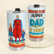 Load image into Gallery viewer, Custom Super Dad Tumbler - Personalized Father&#39;s Day Gift Tumbler Cup PopCulturePrints
