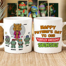 Load image into Gallery viewer, Turtley Awesome Dad Personalized Mug Coffee Mug PopCulturePrints
