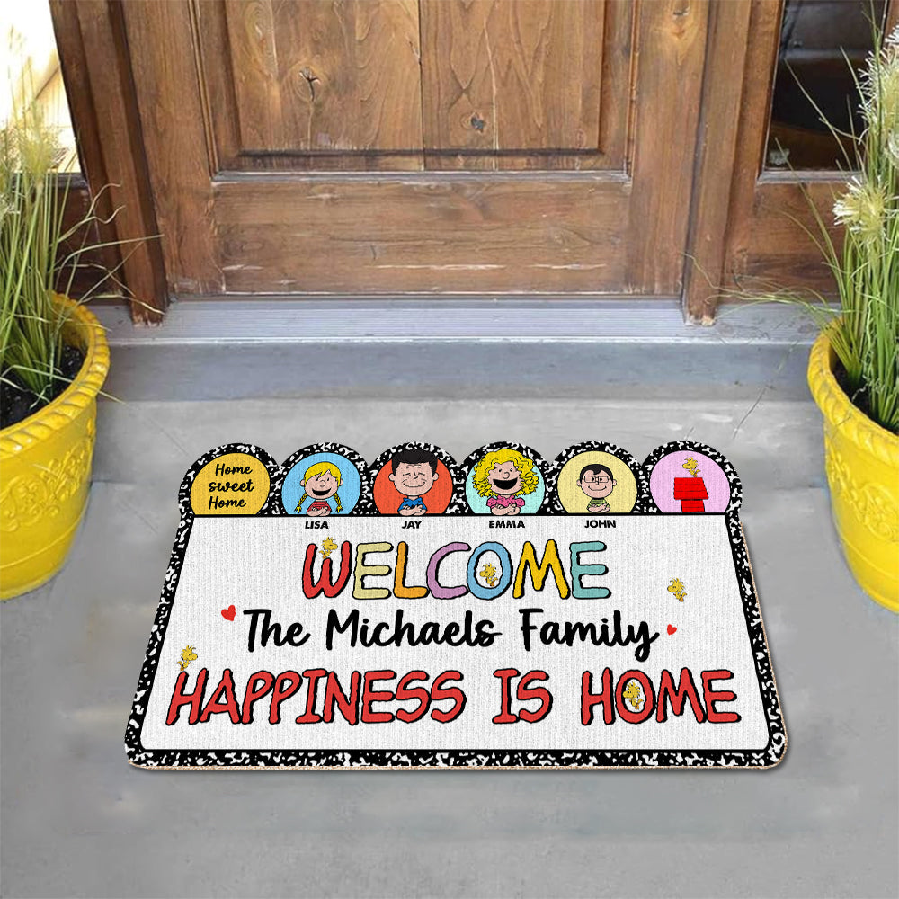 Personalized Peanuts Welcome Doormat