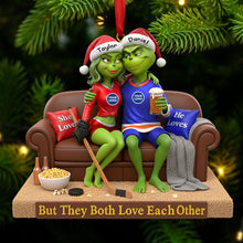 Load image into Gallery viewer, But They Both Love Each Other - Sporty Green Couple Christmas Ornament - Personalized Gifts for Couples Ornament PopCulturePrints
