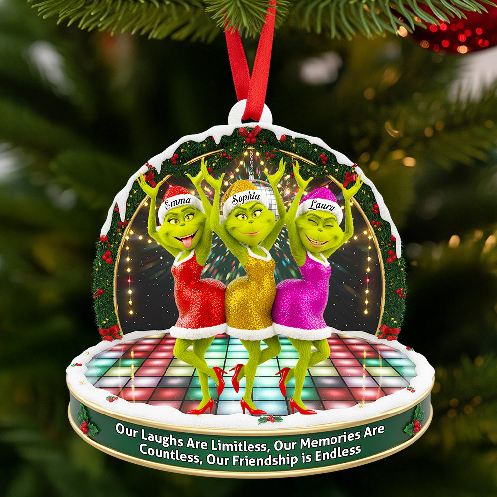 Dancing Besties Christmas Ornament - A Perfect Personalized Gift for Friends Ornament PopCulturePrints