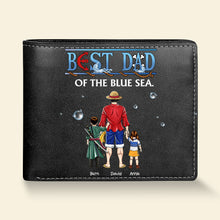 Load image into Gallery viewer, Best Dad of the Blue Sea Personalized PU Leather Wallet Leather Wallet PopCulturePrints
