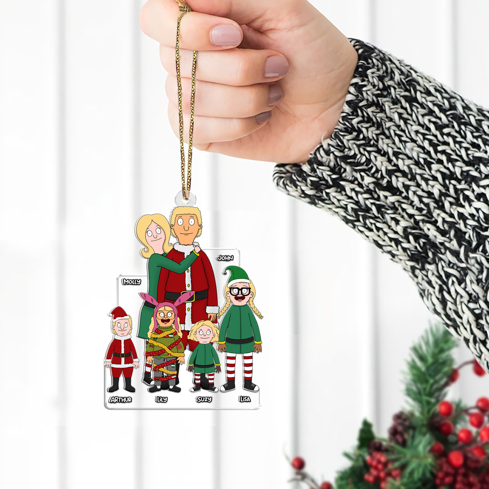 Custom Couple's Valentine's Day Gifts - Holiday Acrylic Ornaments - Personalized Gifts Ornament PopCulturePrints