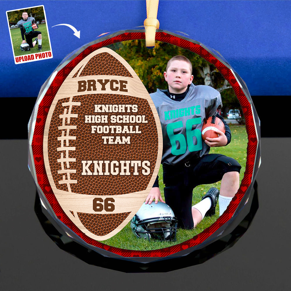 Personalized Football Player Christmas Ornament Ornament PopCulturePrints