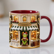 Load image into Gallery viewer, "Embrace the Cozy Spirit!" - Cozy Winter Bookstore Coffee Mug - Personalized Gift for Book Lovers Coffee Mug PopCulturePrints
