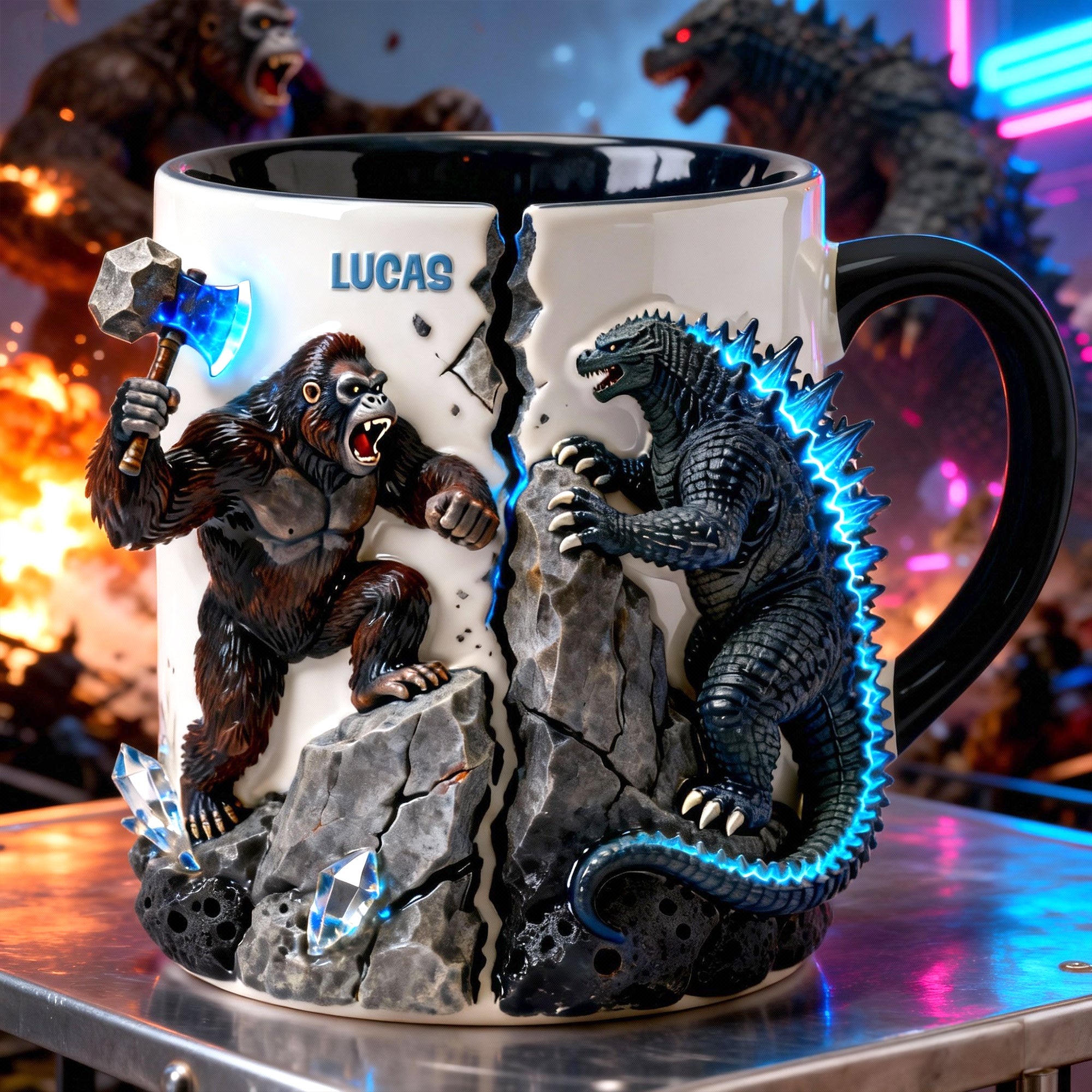 Unleash Your Inner Titan - Clash Mug, Personalized Gift for Fans of Epic Showdowns Coffee Mug PopCulturePrints