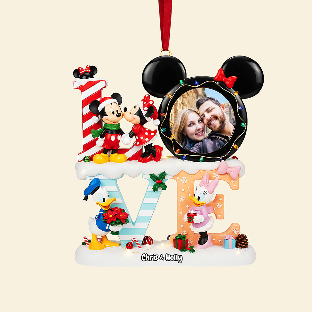 “Capture the Love this Christmas” - Custom Photo Couple Acrylic Ornament - Personalized Gifts for Couples and Loved Ones Ornament PopCulturePrints