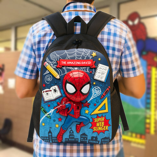 “Unleash Your Imagination!” - Personalized Back To School Backpack - Gift for Kids, Students, and Young Superheroes Backpack PopCulturePrints