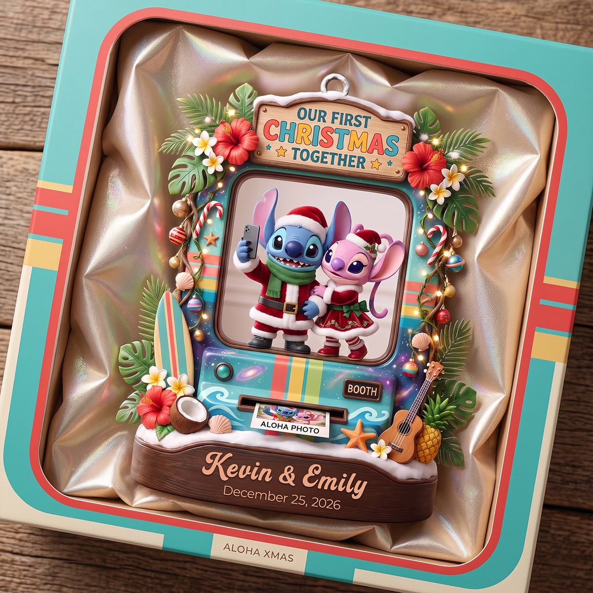 Our First Christmas Together Ornament - Custom Gift for Couples