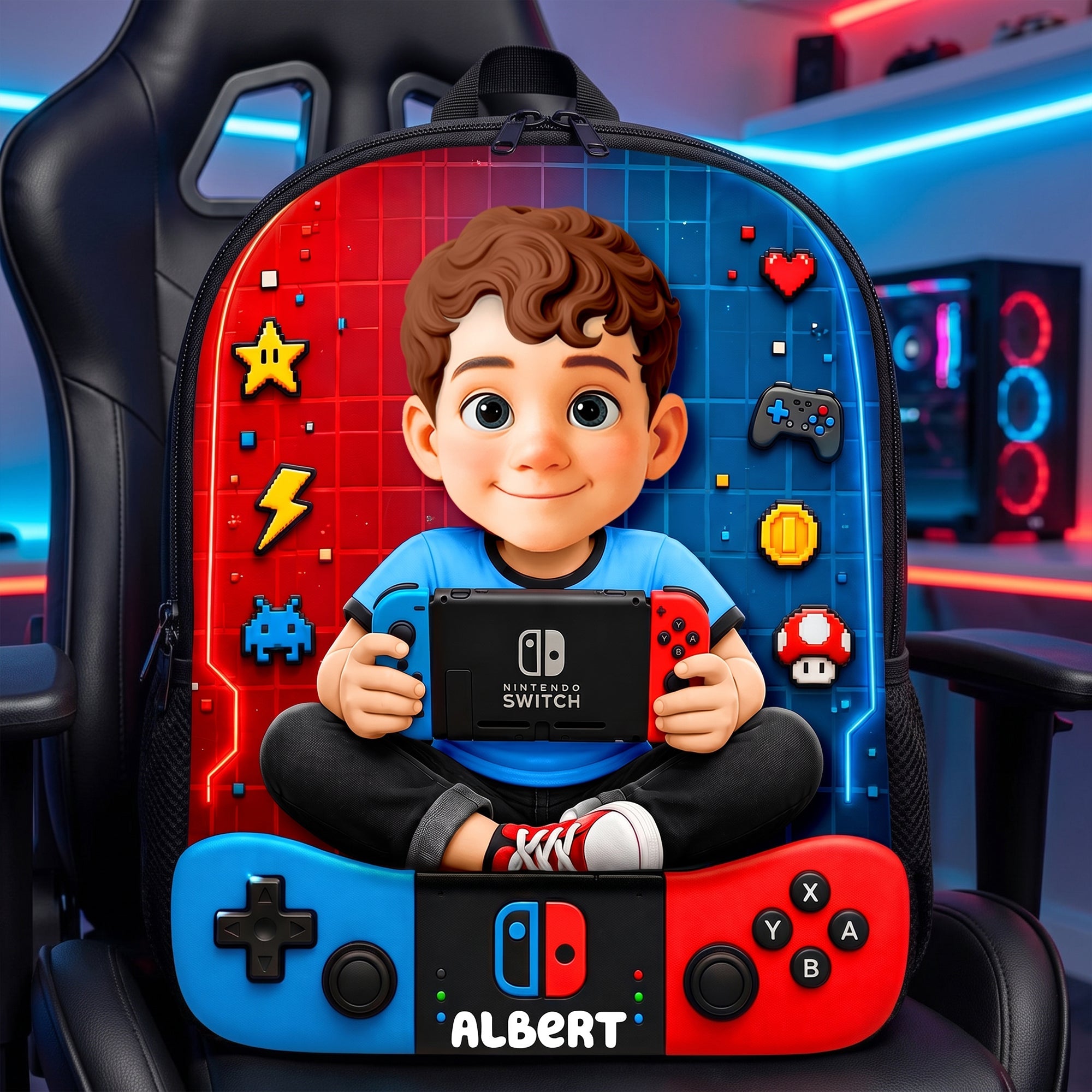 Adventure Kids Backpack - Personalized Gift for Young Gamers