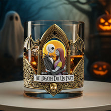 Load image into Gallery viewer, ‘Til Death Do Us Part - Personalized Spooky Couple Whiskey Glass for Unique Couples Whiskey Glass PopCulturePrints
