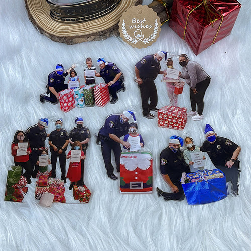 Personalized Police Photo Ornaments - Custom Holiday Gifts Ornament PopCulturePrints