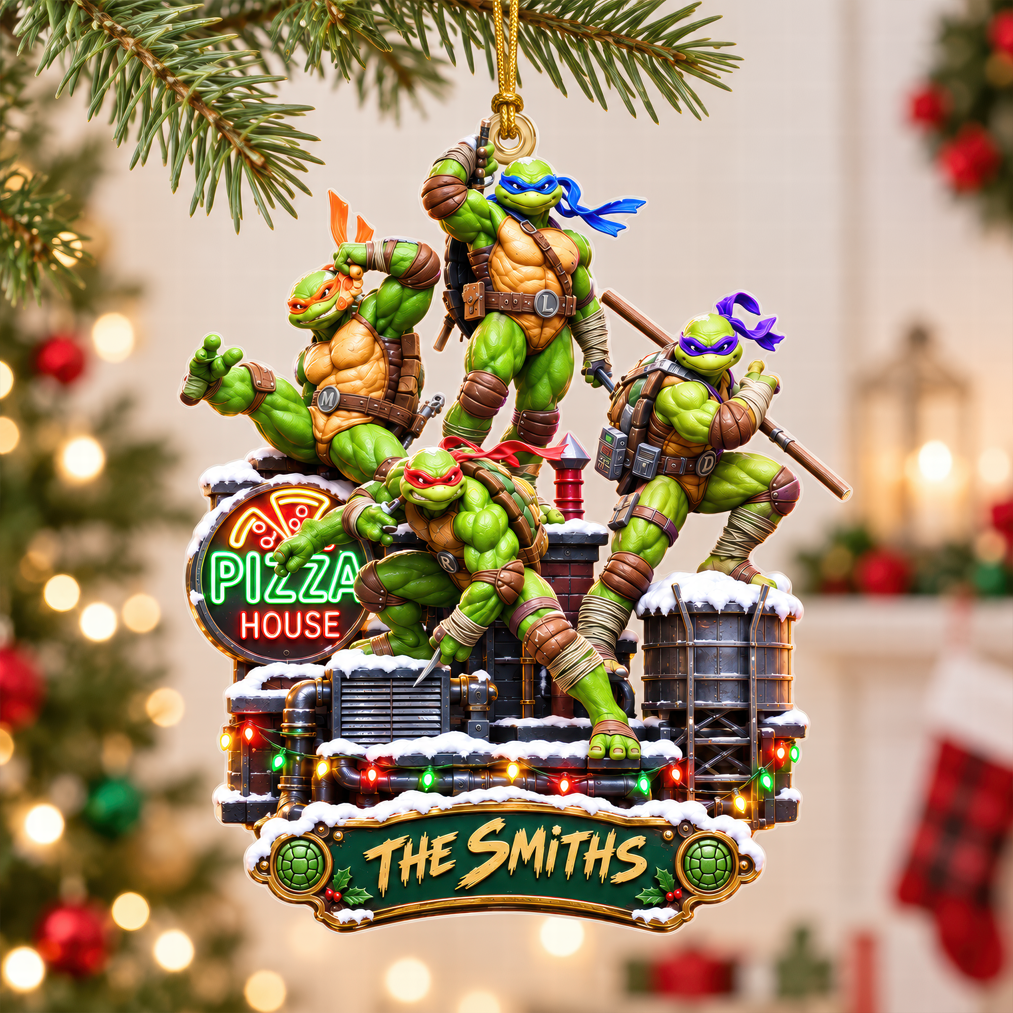 Fearless Hero Squad Ornament - Personalized Gift For Family 02TTQN081026 Ornament PopCulturePrints