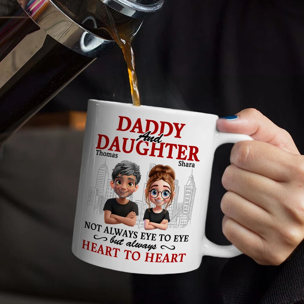 Heart to Heart - Personalized Mug for Parents and Children Mug PopCulturePrints