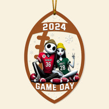Load image into Gallery viewer, Custom Football Ornament for Couples - Personalized 2024 Valentine’s Day Gifts Ornament PopCulturePrints
