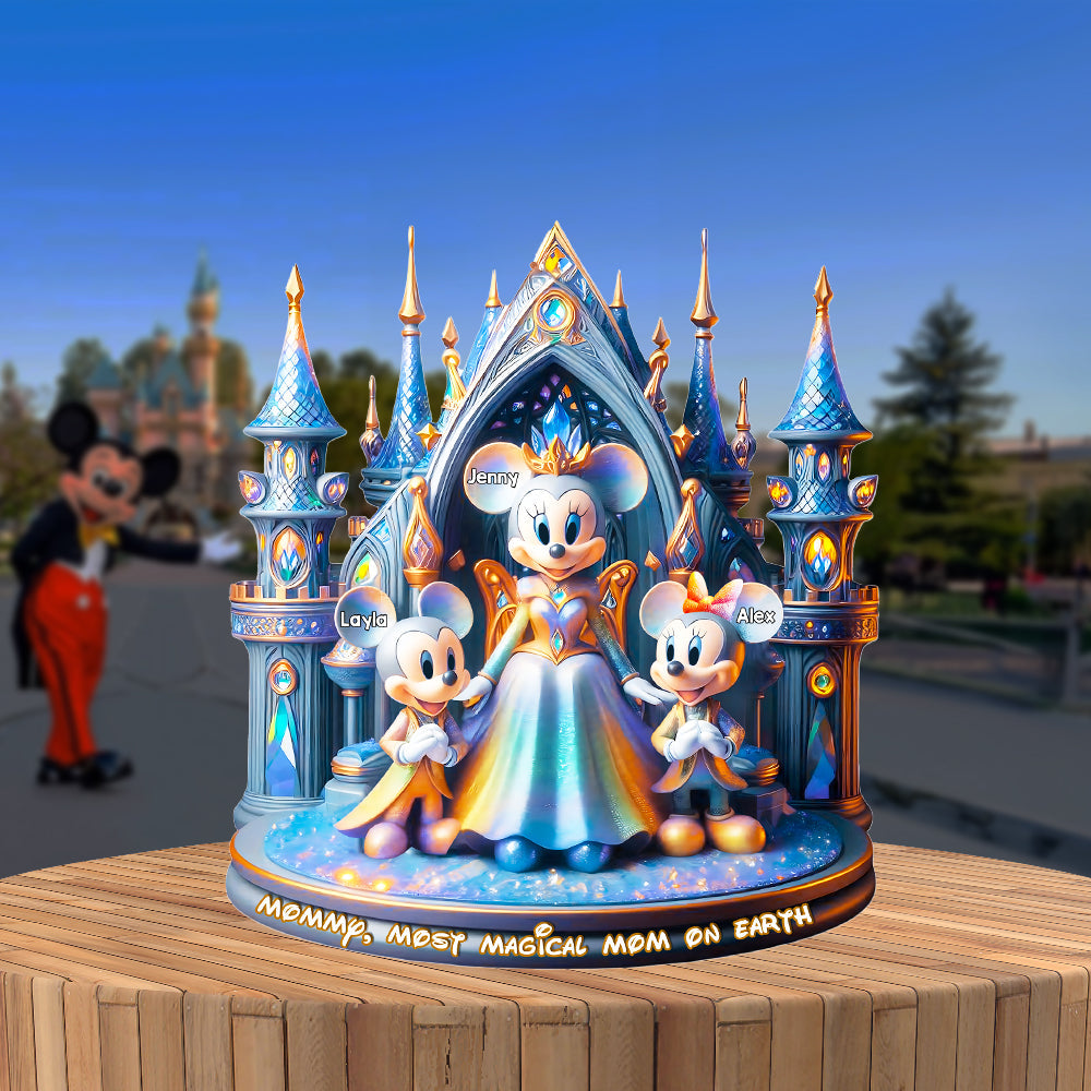 Mommy, Most Magical Mom On Earth - Personalized Acrylic Plaque Gift for Moms and Grandmas Shaped Plaques PopCulturePrints