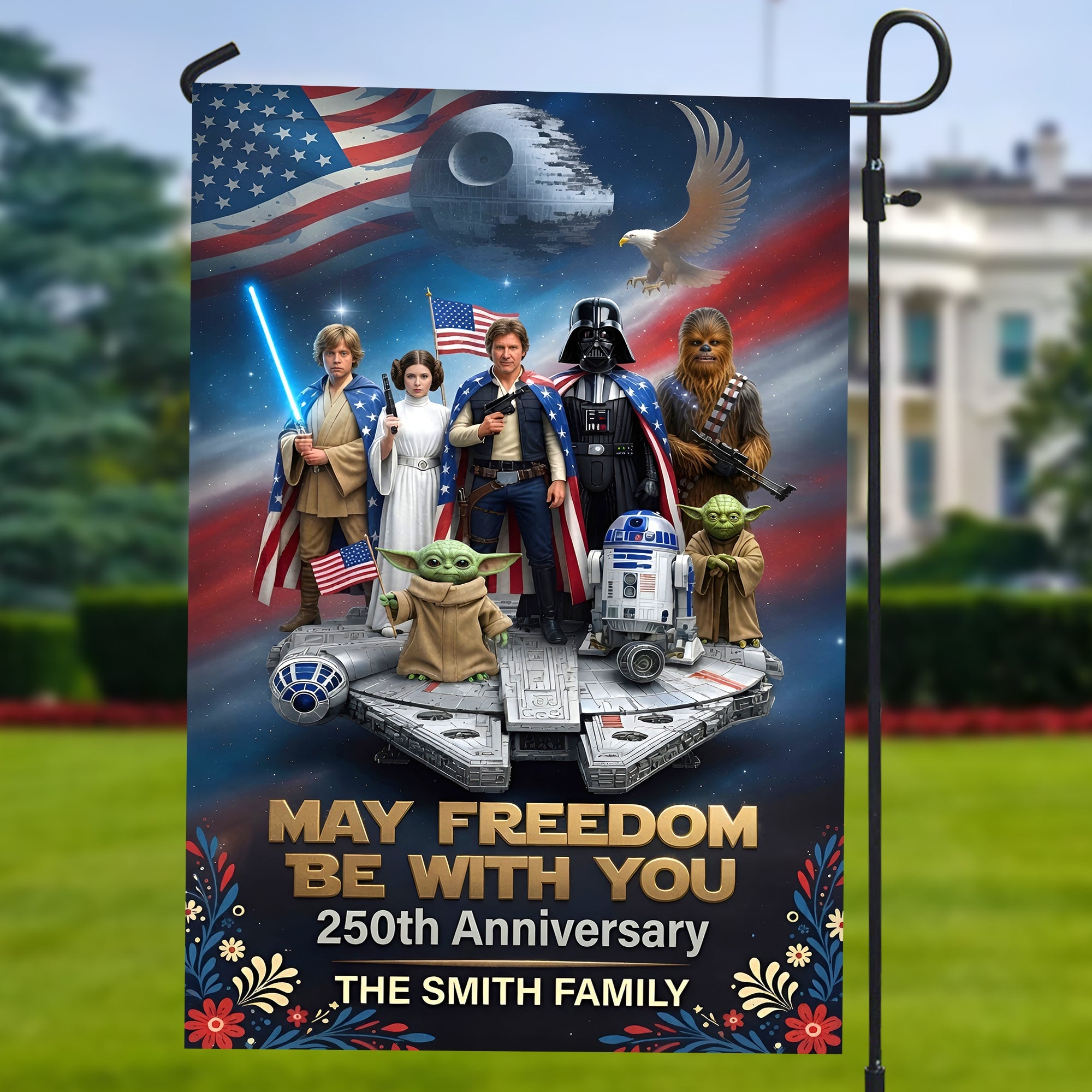250th Anniversary Garden Flag - Personalized Gifts For Patriotics Garden Flag 01TYQN110626 Garden Flag PopCulturePrints