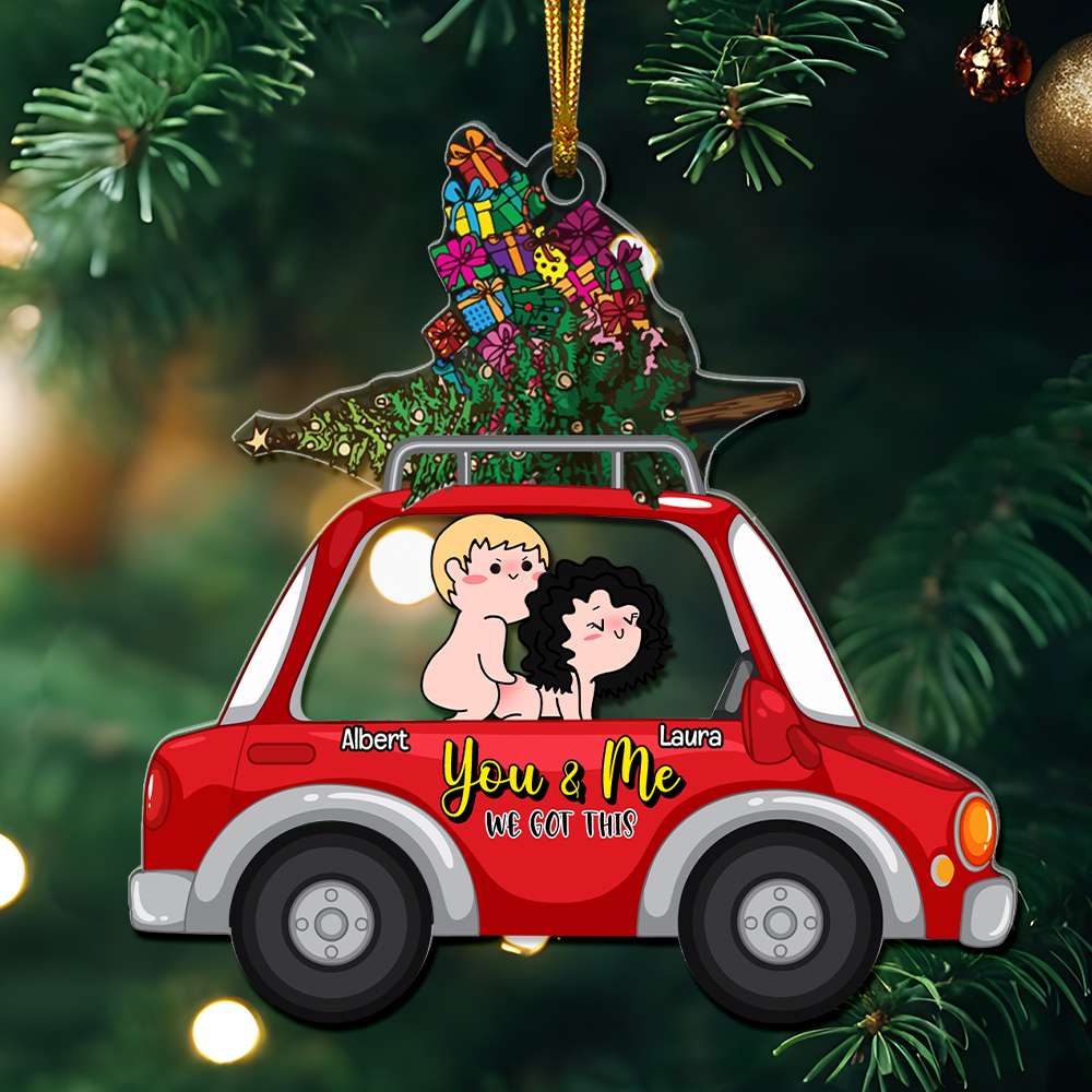 Personalized Naughty Couple Valentine's Day Gifts - Fun Holiday Decor Ornament PopCulturePrints
