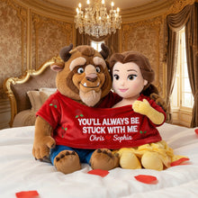 Load image into Gallery viewer, You'll Always Be Stuck With Me - Fairy Tale Couple Shirt Shaped Pillow Pillow PopCulturePrints
