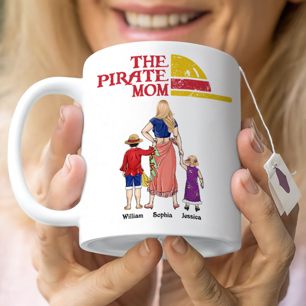 Custom Pirate Mom Coffee Mug - Personalized Gift for Mother's Day Coffee Mug PopCulturePrints