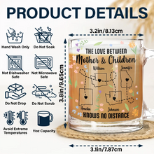 Load image into Gallery viewer, The Love Knows No Distance - Mother Daughter Personalized Glass Mug Glass Mug PopCulturePrints
