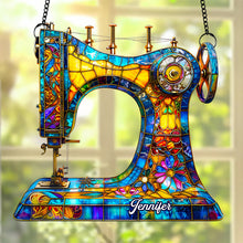 Load image into Gallery viewer, Sewing Suncatcher Ornament - Perfect Personalized Gift for Sewing Lovers Ornament PopCulturePrints
