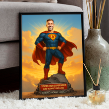 Load image into Gallery viewer, You&#39;re Our Superhero - Super Dad Canvas Print - Personalized Gift for Dad &amp; Grandpa Poster &amp; Canvas PopCulturePrints
