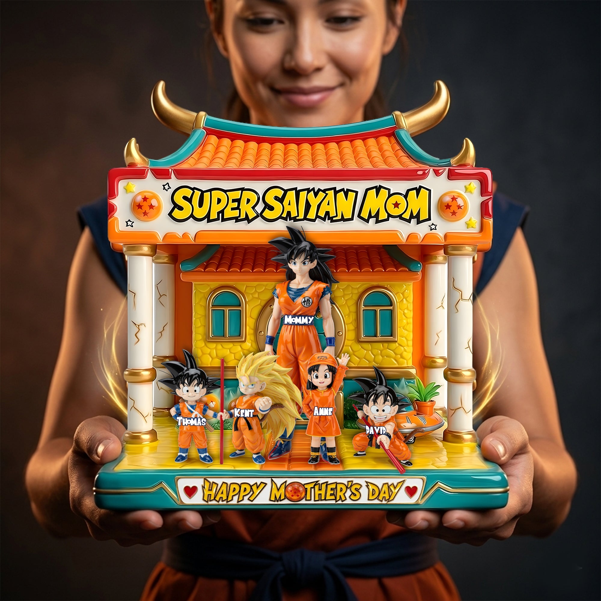 Ultimate Power Mom - Personalized Acrylic Plaque for Mothers Shaped Plaques PopCulturePrints