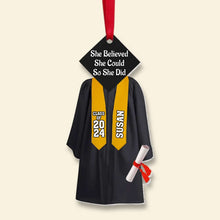 Load image into Gallery viewer, Personalized Graduation Ornament - Class of 2024 Keepsake Ornament PopCulturePrints
