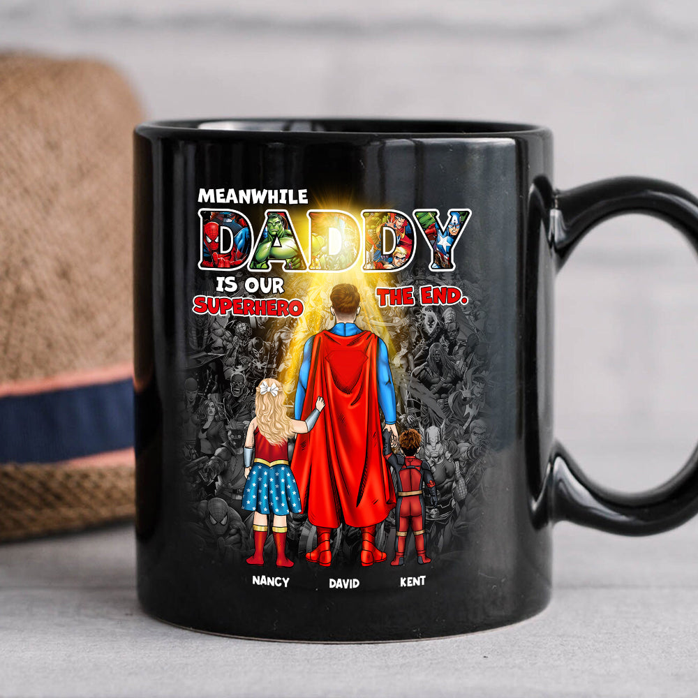 Personalized Superhero Dad Coffee Mug - Custom Gift for Father's Day Coffee Mug PopCulturePrints