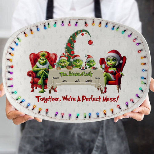 Personalized Family Christmas Resin Plate - Perfect Festive Joy Plates PopCulturePrints
