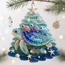 Load image into Gallery viewer, “Turtle Grandma: A Family Keepsake for Every Generation” - Personalized Acrylic Ornament - Gift for Grandma, Mom, or any Special Loved One Ornament PopCulturePrints
