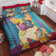 Load image into Gallery viewer, French Bulldog Christmas Quilt Bed Set - Perfect Gift for Dog Lovers Blanket PopCulturePrints
