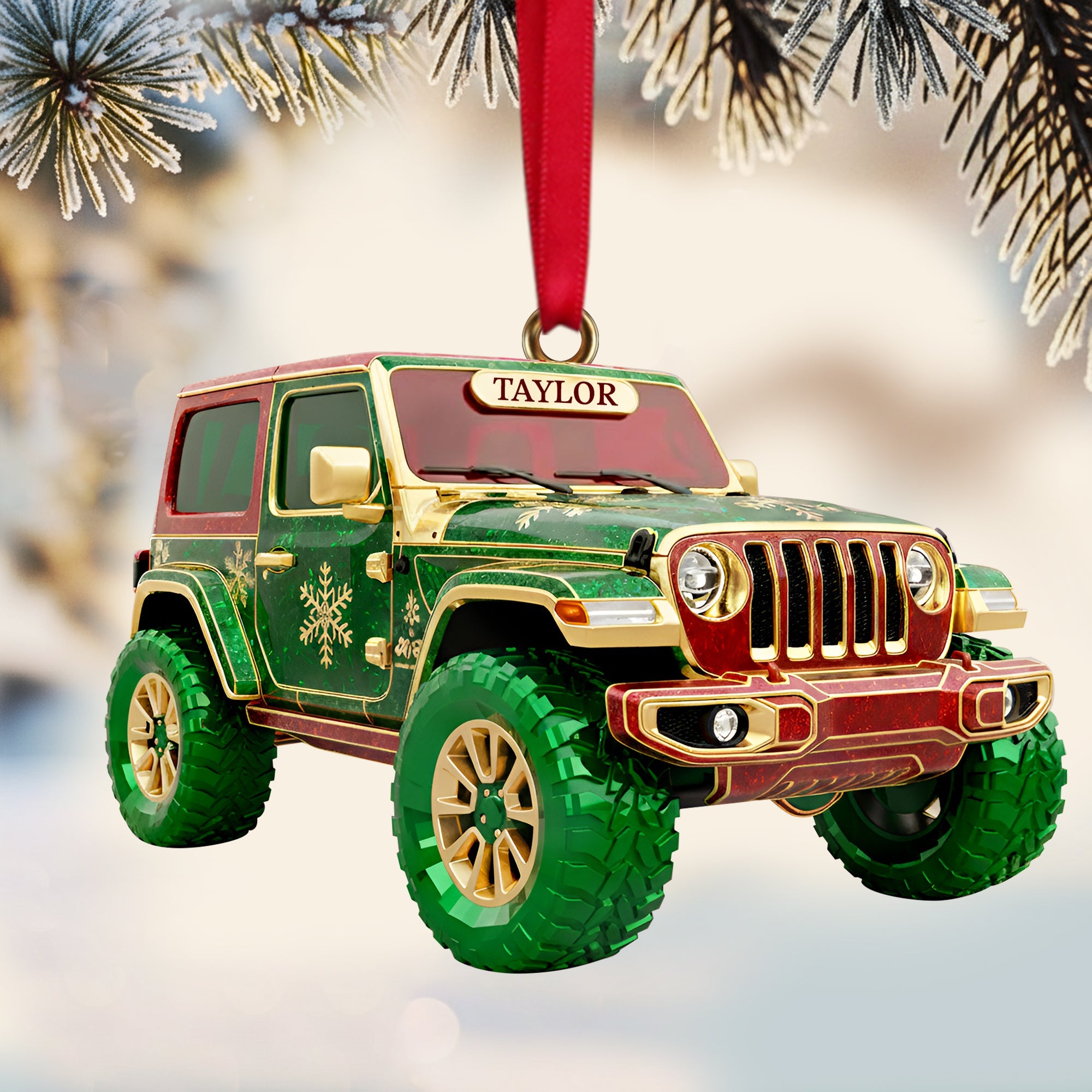 Jolly Off-road Christmas Ornament - Personalized Gift for Off-road Lovers Ornament PopCulturePrints