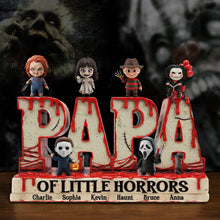 Load image into Gallery viewer, &quot;Celebrate the Spookiness of Fatherhood - Horror Dad Acrylic Plaque - Personalized Gift for Dad, Grandpa and More&quot; Shaped Plaques PopCulturePrints
