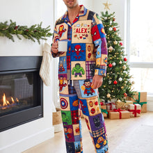 Load image into Gallery viewer, Unleash Family Adventures - Power Team Button Up Pajama Set - Personalized Gifts
