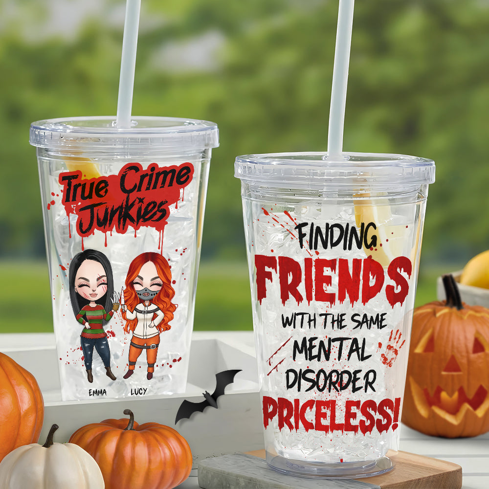 True Crime Friends Tumbler - Personalized Gift for True Crime Fans Tumbler Cup PopCulturePrints