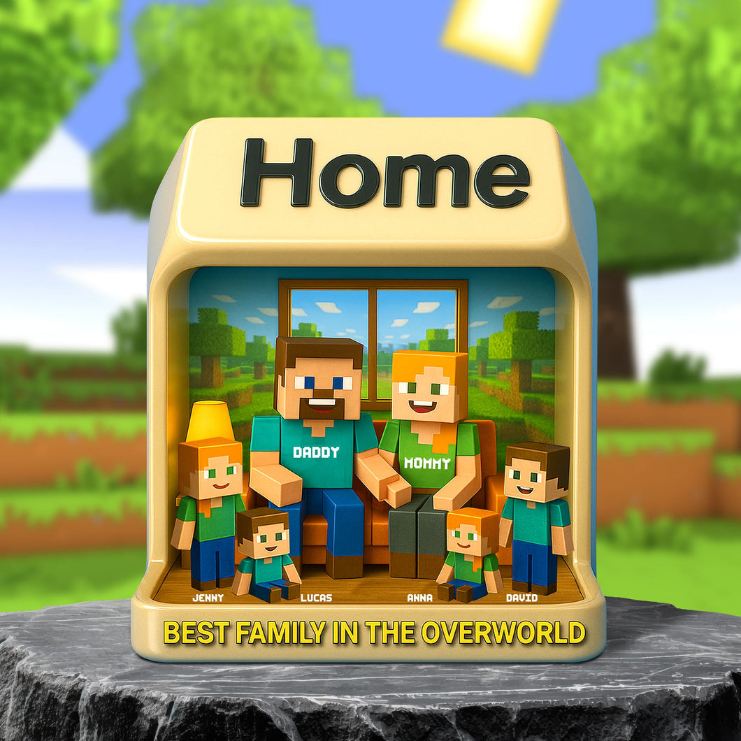 Best Home In The World: Personalized Family Plaque - Custom Gift for Loved Ones Shaped Plaques PopCulturePrints