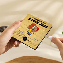 Load image into Gallery viewer, Personalized Music Fridge Magnet Gift for Couples - If I Wrote You A Love Song Fridge Magnet PopCulturePrints
