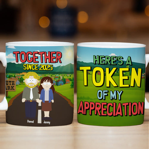 Together Since 2025 - Custom Cartoon Couple Mug for Loved Ones Coffee Mug PopCulturePrints