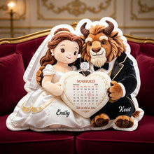 Load image into Gallery viewer, Cherish Every Moment with Your Fairytale Couple Pillow - Personalized Gifts for Couple Anniversary Pillow PopCulturePrints
