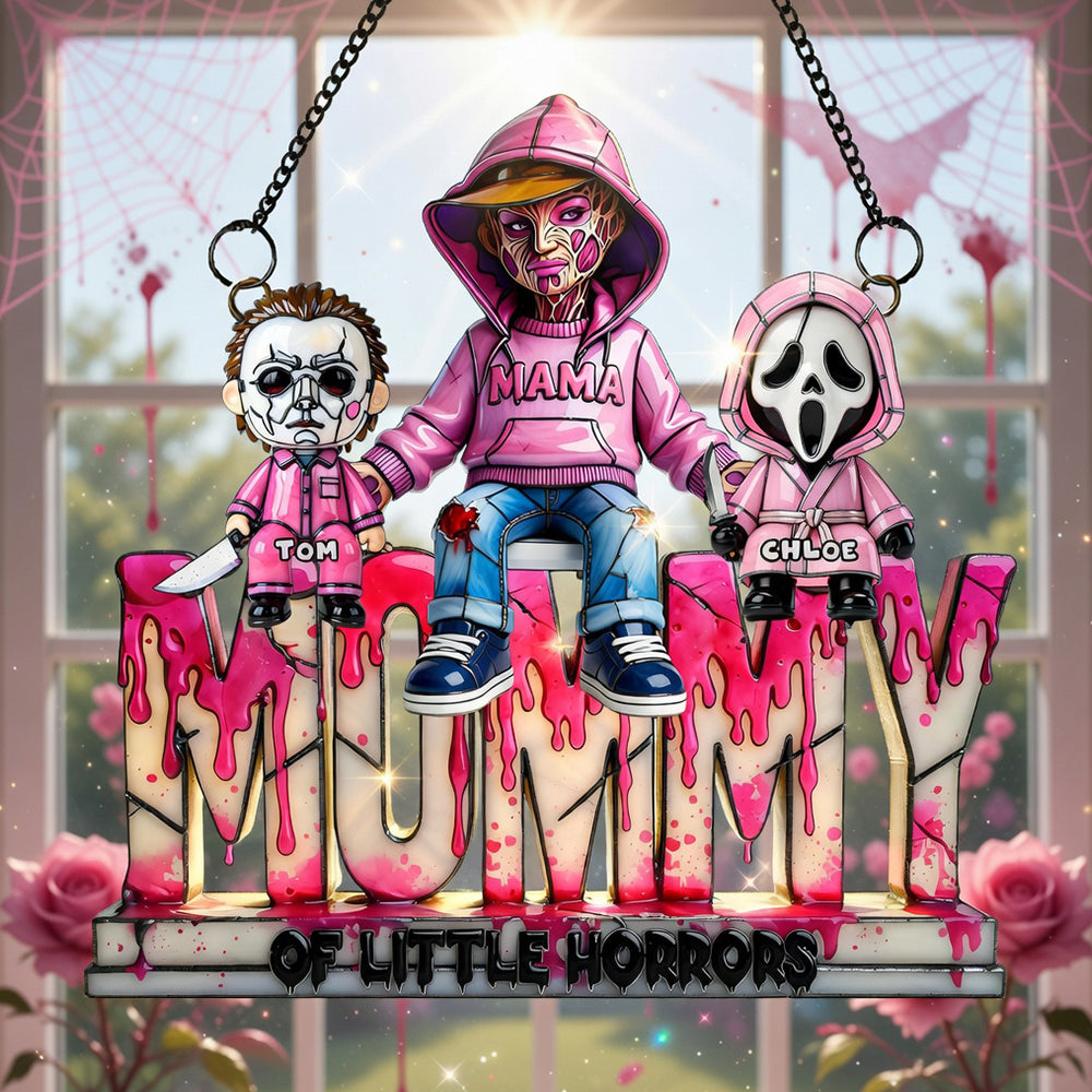 "Celebrate the Horror with Style!" - Pinky Horror Mom Suncatcher Ornament - Personalized Gift for Moms and Grandmas Ornament PopCulturePrints
